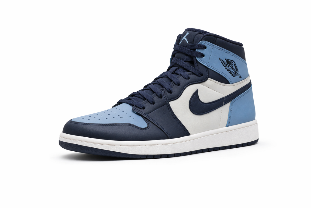 High-Top Retro Sneakers – Dark Obsidian